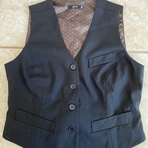 Womens black suit vest